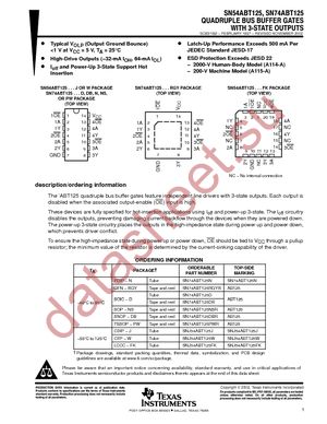 SN74ABT125DBR datasheet  